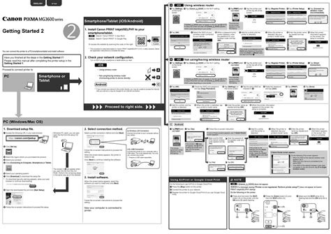 Canon : PIXMA Manuals : MG3600 series : Setup Guide .